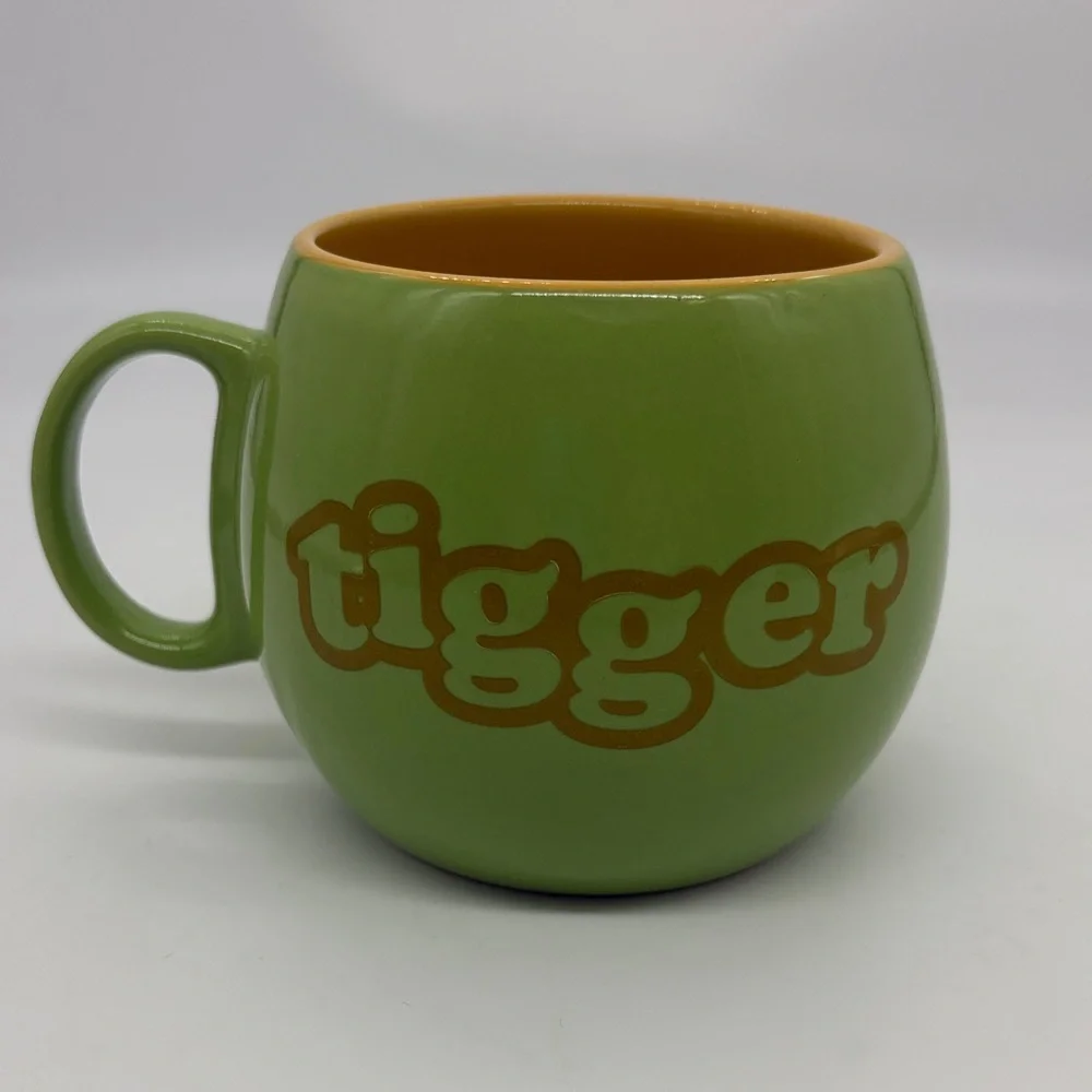Disney Official Winnie The Pooh Tigger Green Barrel Mug Cup Tiger Walt Disney - Picture 2 of 4
